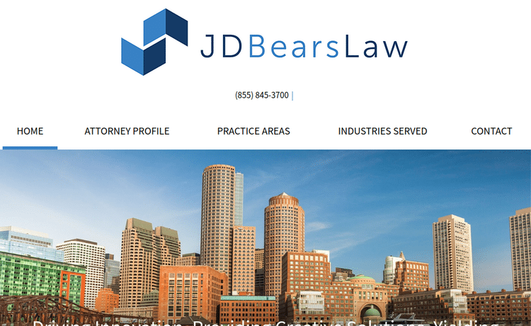 Law Firm Website design for JDBears Law, LLC