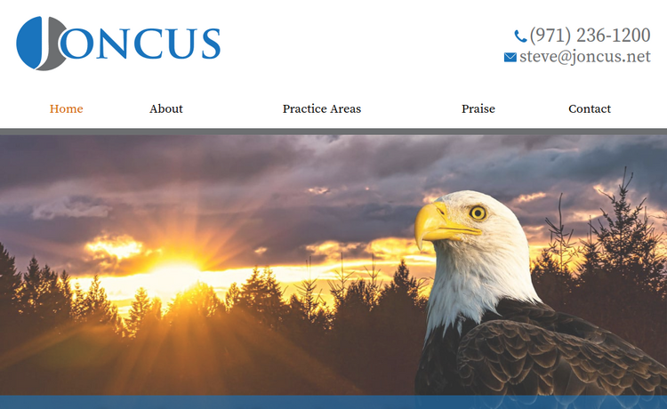 Law Firm Website design for Joncus Law PC