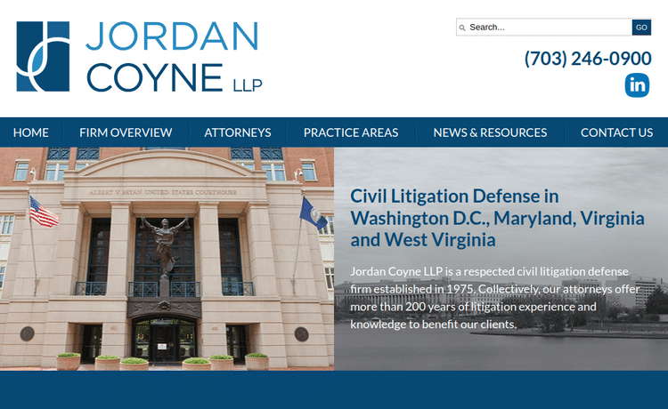 Law Firm Website design for Jordan Coyne LLP