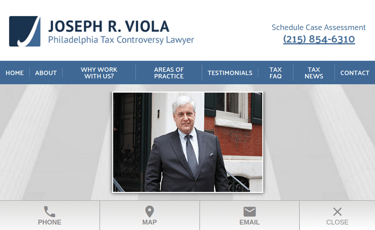 Law Firm Website design for Joseph R. Viola