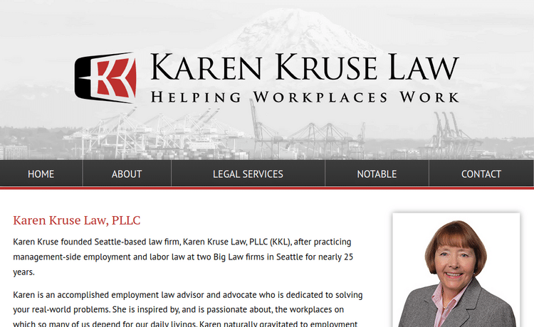Law Firm Website design for Karen Kruse Law, PLLC