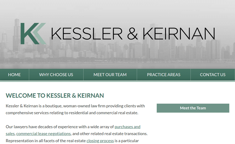 Law Firm Website design for Kessler & Keirnan, P.C.
