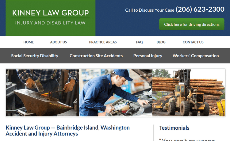 Law Firm Website design for Kinney Law Group