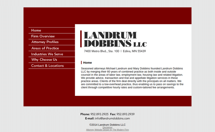 Law Firm Website design for Landrum Dobbins, LLC