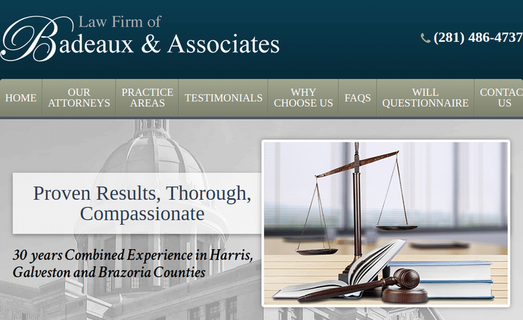 Law Firm Website design for Law Firm of Badeaux & Ass…