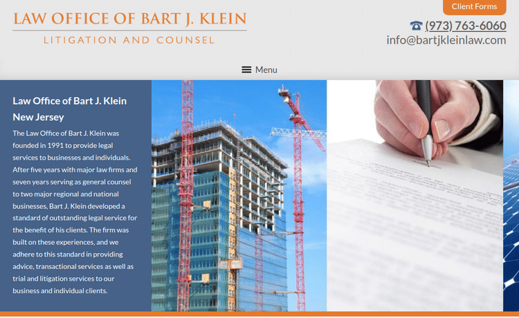 Law Firm Website design for Law Office of Bart J. Kle…