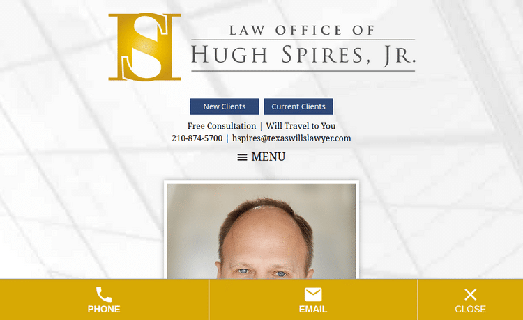 Law Firm Website design for Law Office of Hugh Spires…