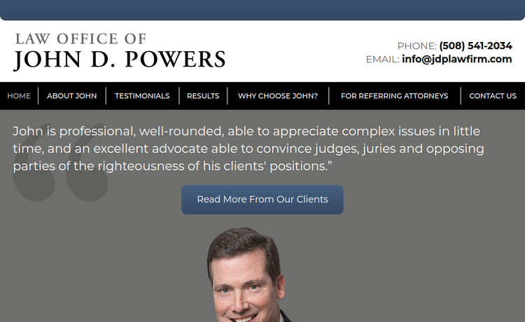 Law Firm Website design for Law Office of John D. Pow…