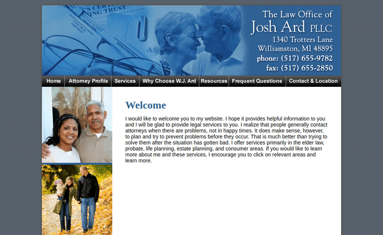 Law Firm Website design for Law Office of Josh Ard PL…