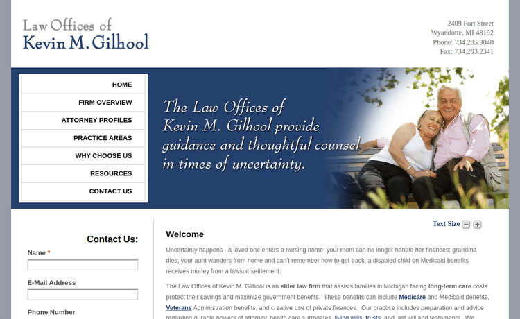 Law Firm Website design for Law Office of Kevin M. Gi…