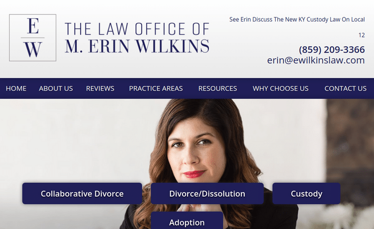 Law Firm Website design for Law Office of M. Erin Wil…