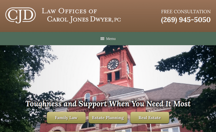 Law Firm Website design for Law Offices of Carol Jone…