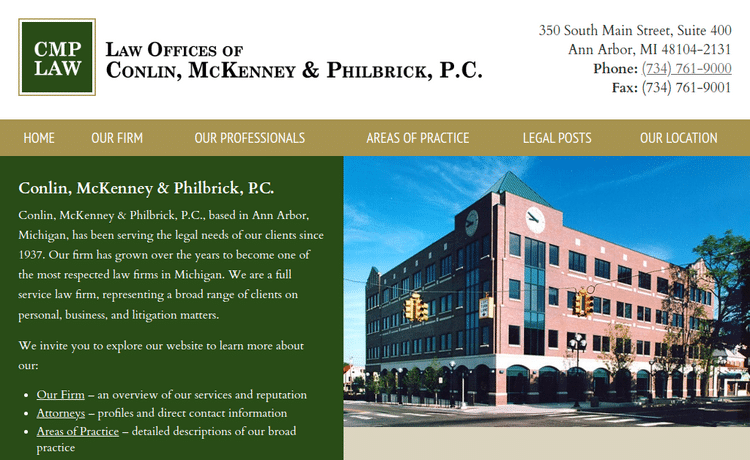 Law Firm Website design for Law Offices of Conlin, Mc…