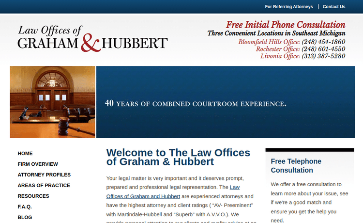 Law Firm Website design for Law Offices of Graham & H…