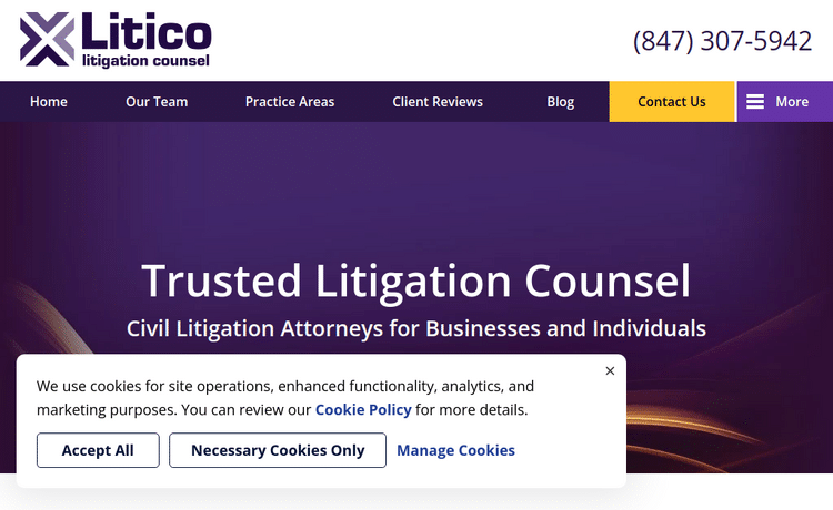 Law Firm Website design for Litico Law Group