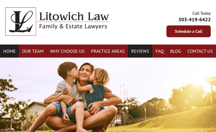 Law Firm Website design for Litowich Law PC