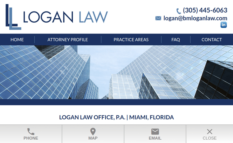 Law Firm Website design for Logan Law Office, P.A.