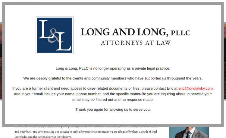 Law Firm Website design for Long & Long PLLC