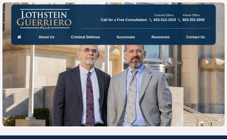 Law Firm Website design for Lothstein Guerriero, PLLC