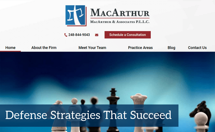Law Firm Website design for MacArthur, MacArthur & As…