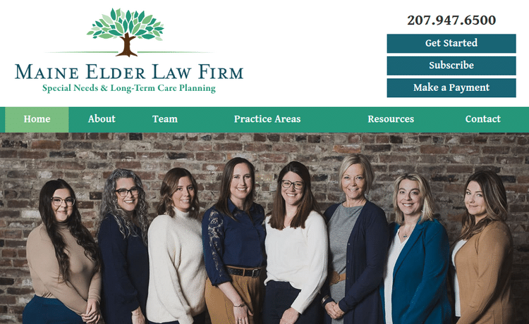 Law Firm Website design for Maine Elder Law Firm LLC