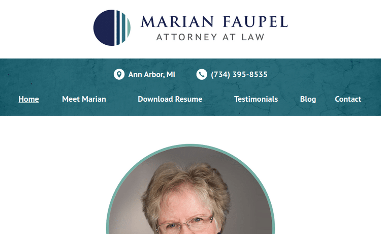 Law Firm Website design for Marian Faupel, Attorney a…