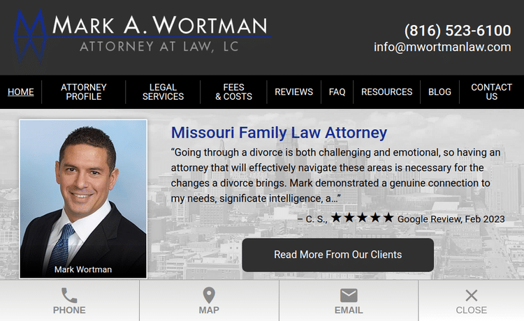 Law Firm Website design for Mark A. Wortman, Attorney…
