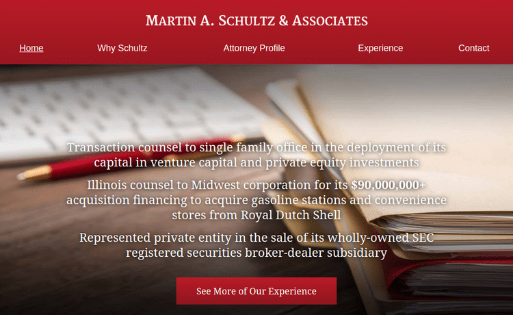 Law Firm Website design for Martin A. Schultz & Assoc…