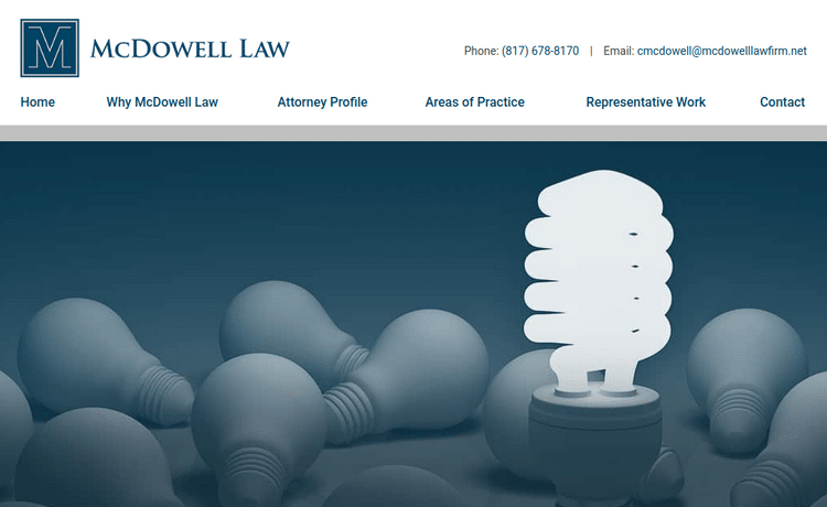 Law Firm Website design for McDowell Law PLLC