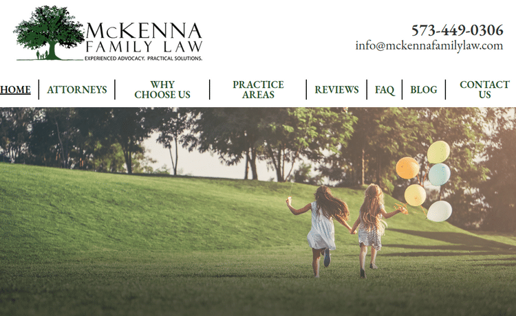 Law Firm Website design for McKenna Family Law, LLC