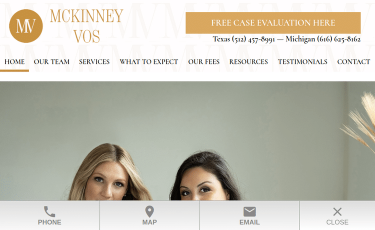 Law Firm Website design for McKinney Vos PLLC
