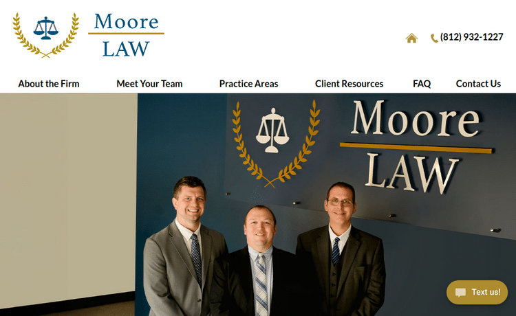 Law Firm Website design for Moore Law, LLC