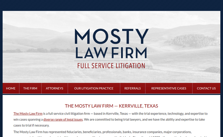 Law Firm Website design for Mosty Law Firm
