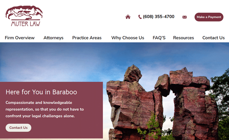 Law Firm Website design for Muter Law Office LLC