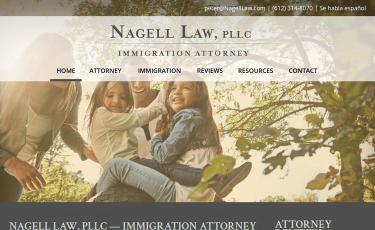Law Firm Website design for Nagell Law, PLLC