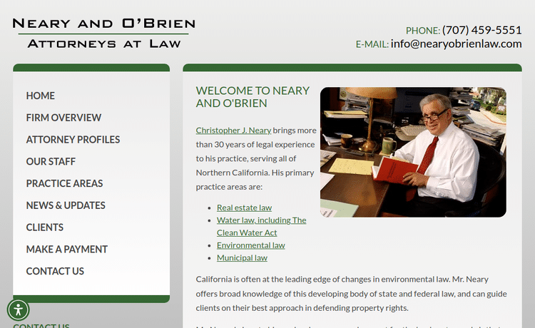 Law Firm Website design for Neary and O'Brien