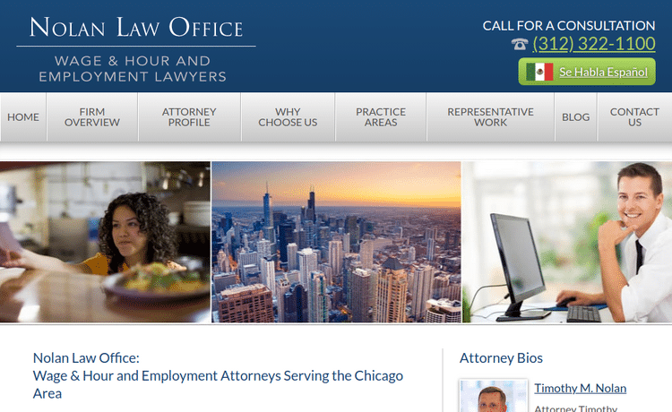 Law Firm Website design for Nolan Law Office