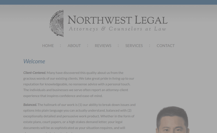 Law Firm Website design for Northwest Legal