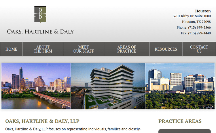 Law Firm Website design for Oaks, Hartline & Daly, LL…