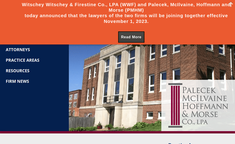 Law Firm Website design for Palecek, McIlvaine, Hoffm…