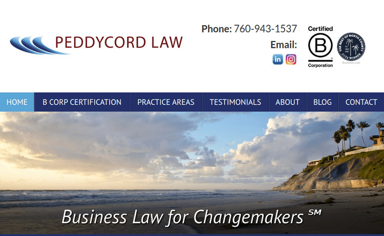 Law Firm Website design for Peddycord Law