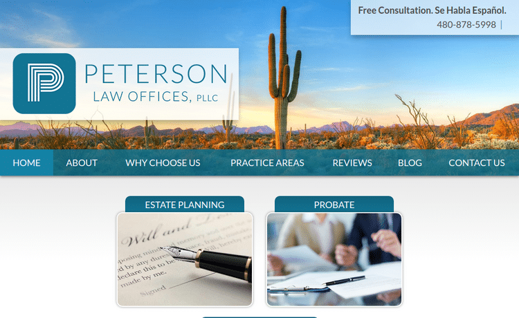 Law Firm Website design for Peterson Law Offices, PLL…