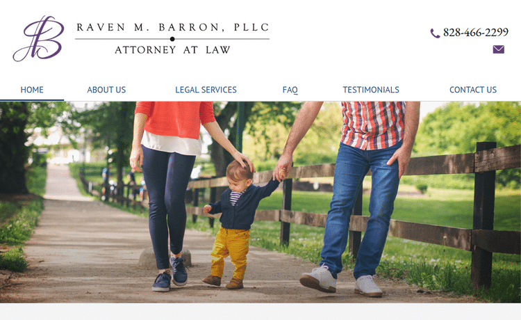 Law Firm Website design for Raven M. Barron, PLLC
