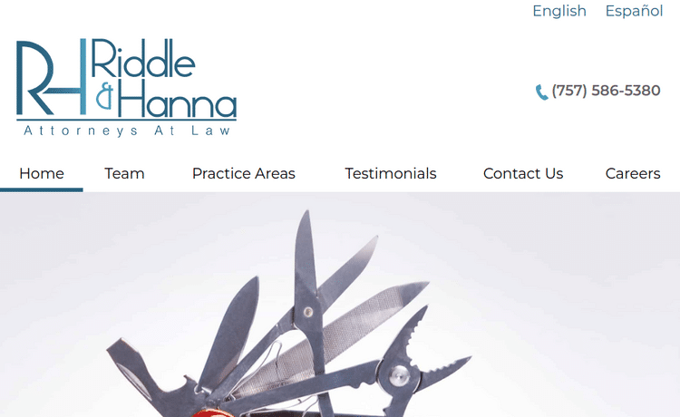 Law Firm Website design for Riddle & Hanna, PLC