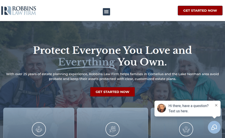 Law Firm Website design for Robbins & Bentz