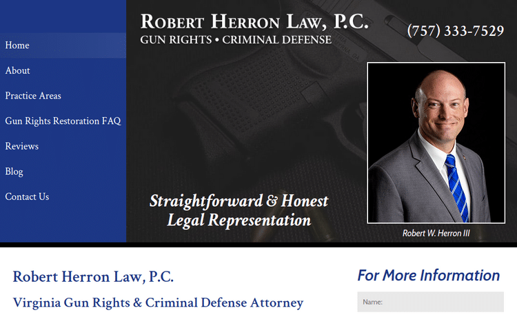Law Firm Website design for Robert Herron Law, P.C.