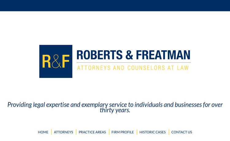 Law Firm Website design for Roberts & Freatman