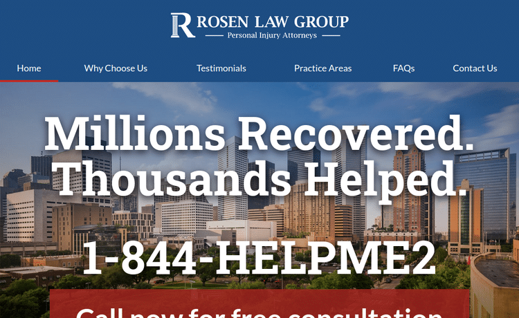 Law Firm Website design for Rosen Law Group