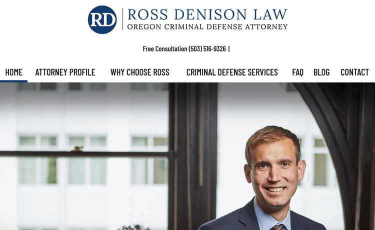 Law Firm Website design for Ross Denison Law