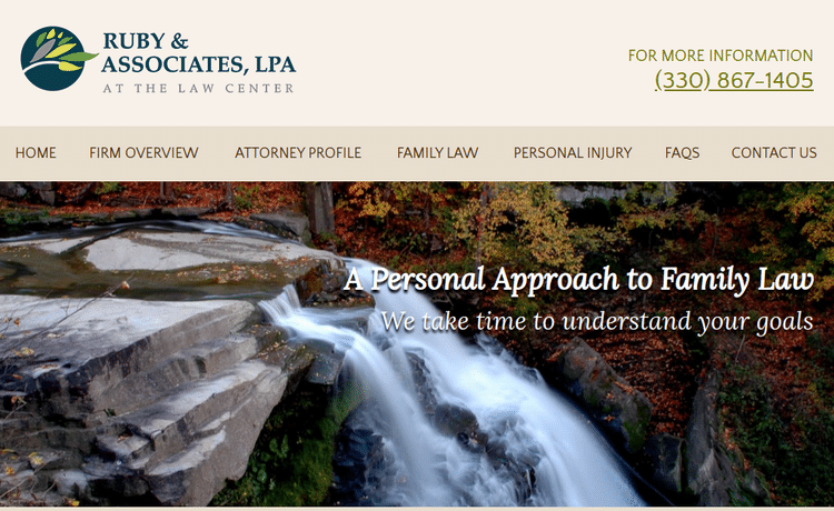 Law Firm Website design for Ruby & Associates, LPA